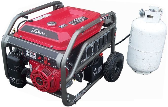 Honda Portable Generator powered by LP gas